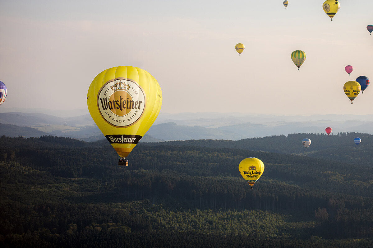 Mongolfiere brandizzate Warsteiner